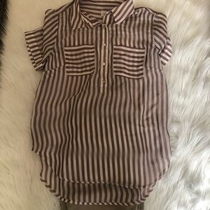 EUC A New Day hig low striped blouse